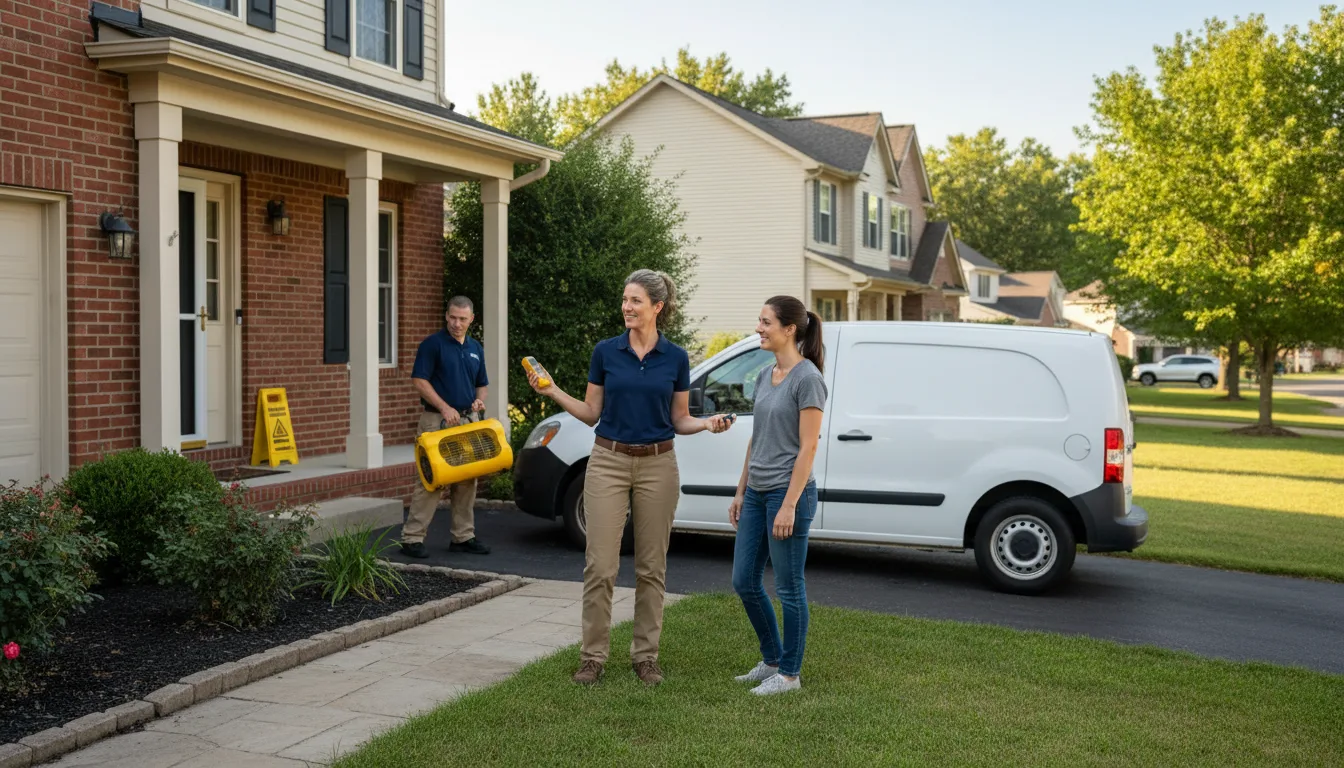 Residential water damage restoration in Woodbine, GA